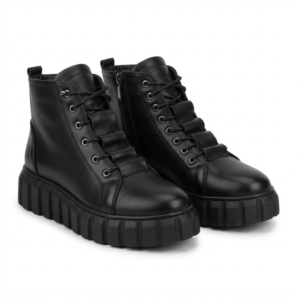 Ghete Casual Damă Bioflex 023 AE 025 Negru – Piele Naturală – vedere 16