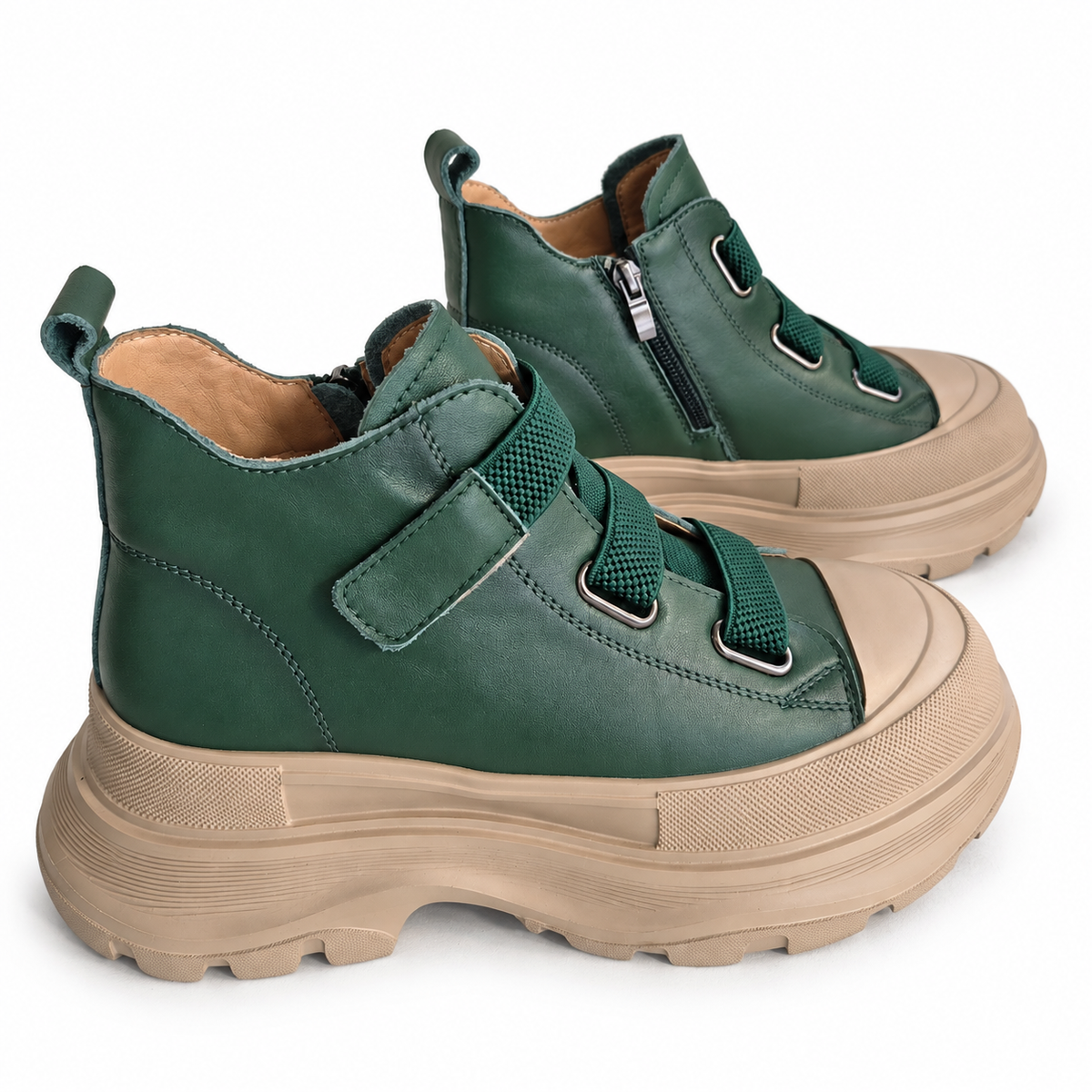 Ghete Casual Damă Franco Gerardo 66082 Verde – vedere 16