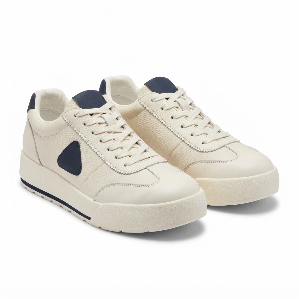 Pantofi Sport Bărbați Franco Gerardo 5327 Alb-Bleumarin – Piele Naturală – vedere 17