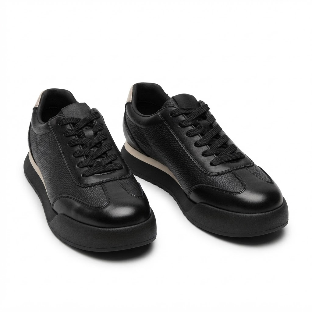 Pantofi Sport Bărbați Franco Gerardo 5327 Negru – Piele Naturală – vedere 17