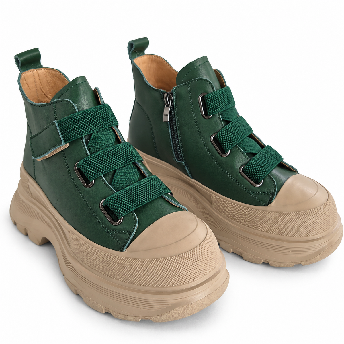 Ghete Casual Damă Franco Gerardo 66082 Verde – vedere 17