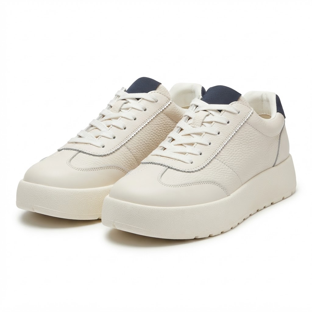 Pantofi Sport Bărbați Franco Gerardo 5327 Alb-Bleumarin – Piele Naturală – vedere 18