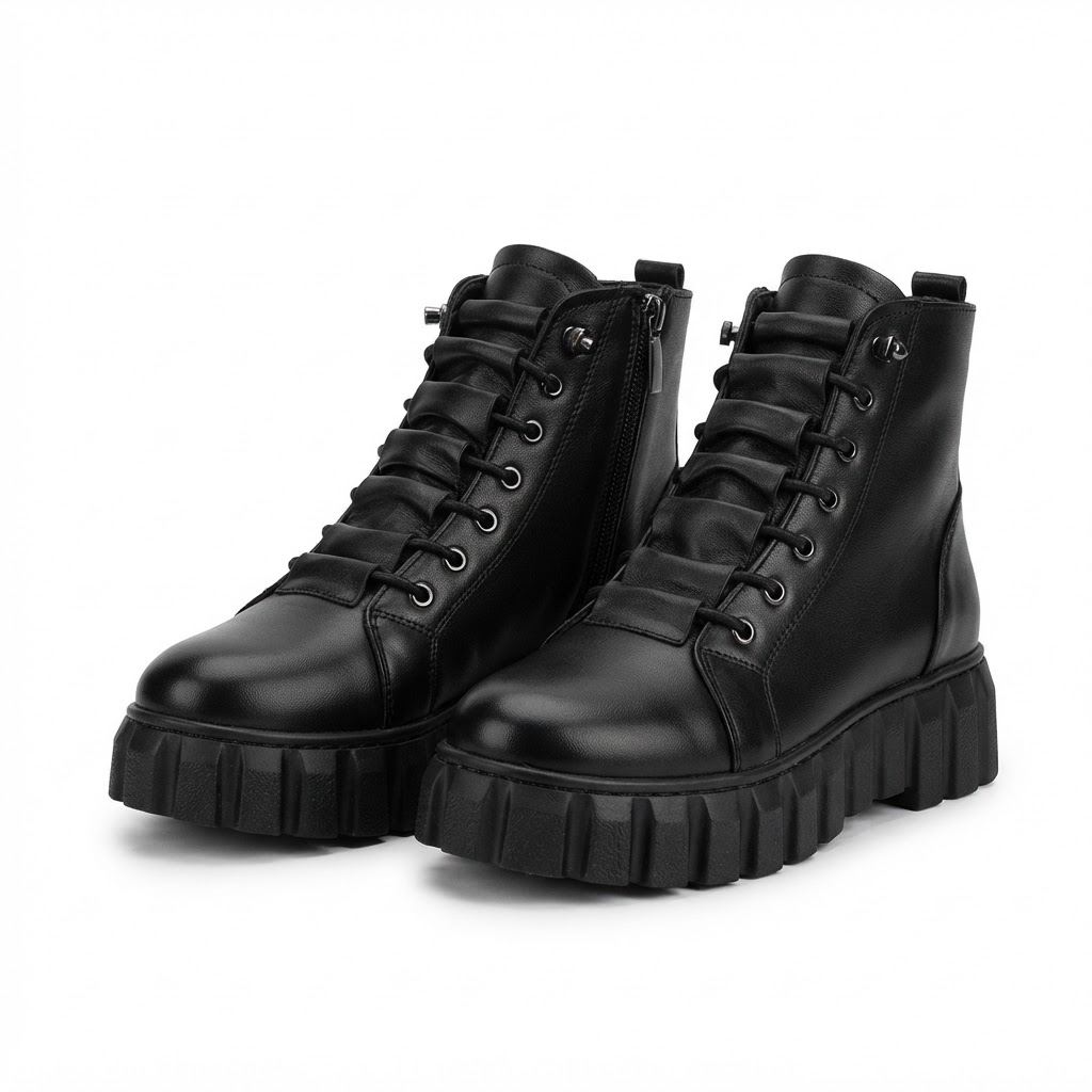 Ghete Casual Damă Bioflex 023 AE 025 Negru – Piele Naturală – vedere 18