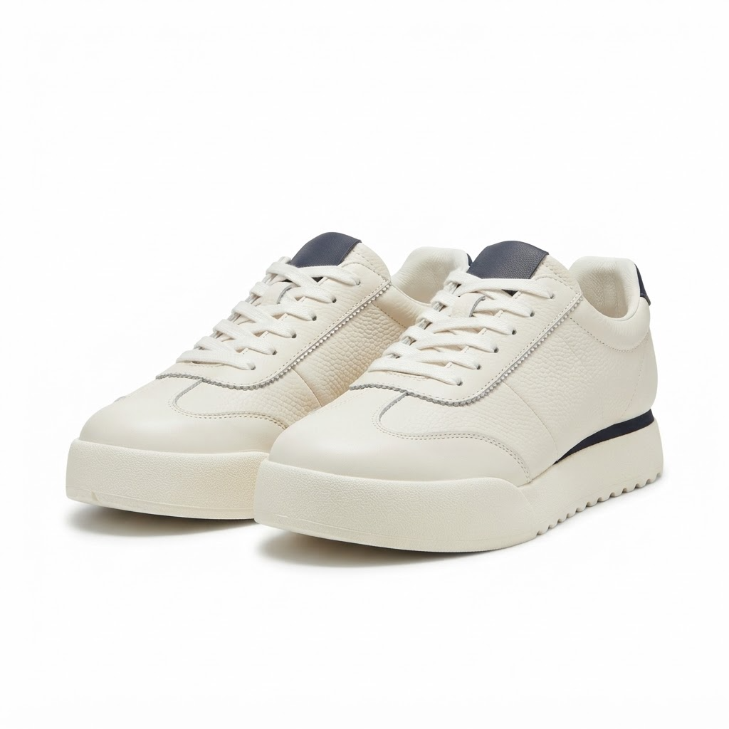 Pantofi Sport Bărbați Franco Gerardo 5327 Alb-Bleumarin – Piele Naturală – vedere 19