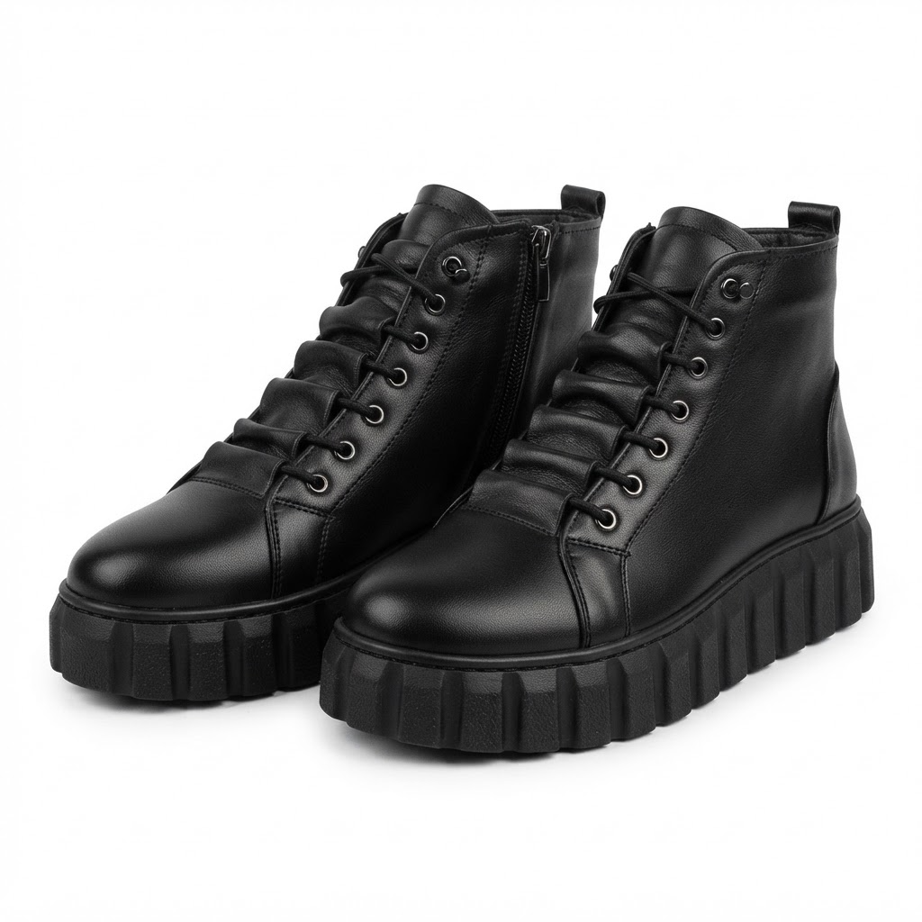 Ghete Casual Damă Bioflex 023 AE 025 Negru – Piele Naturală – vedere 19