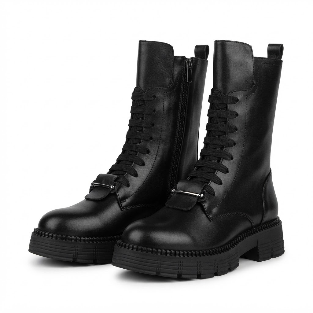Ghete Casual Damă Dogati 002 23653 Negru – Piele Naturală – vedere 19