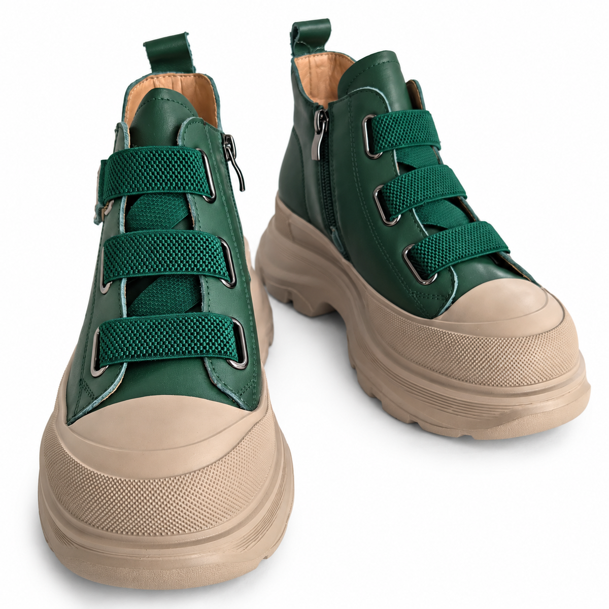 Ghete Casual Damă Franco Gerardo 66082 Verde – vedere 19
