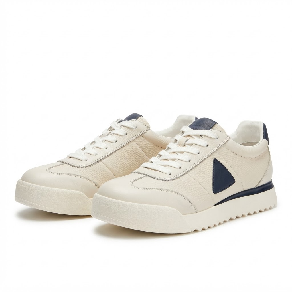 Pantofi Sport Bărbați Franco Gerardo 5327 Alb-Bleumarin – Piele Naturală – vedere 20