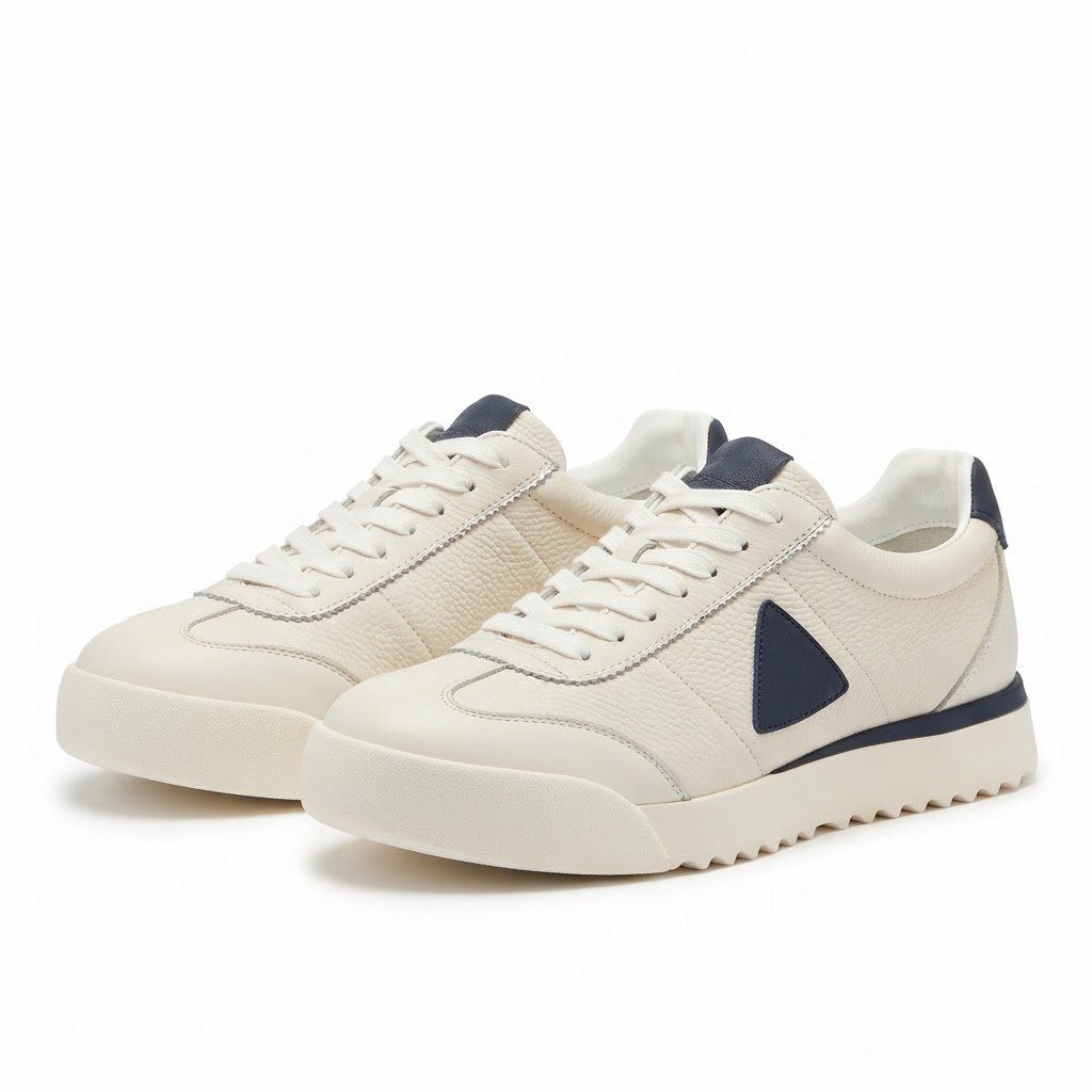 Pantofi Sport Bărbați Franco Gerardo 5327 Alb-Bleumarin – Piele Naturală – vedere 21