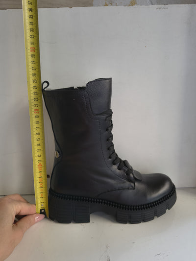 Ghete Casual Damă Dogati 061 27102 Negru – Piele Naturală
