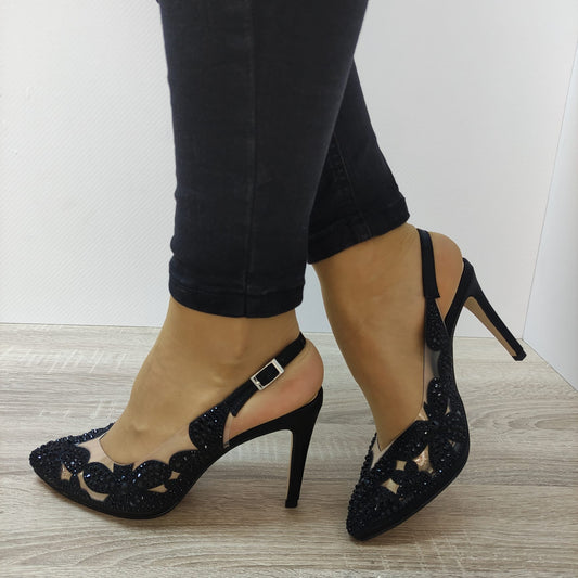 SANDALE ELEGANTE DAMA MENBUR 23640 NEGRE