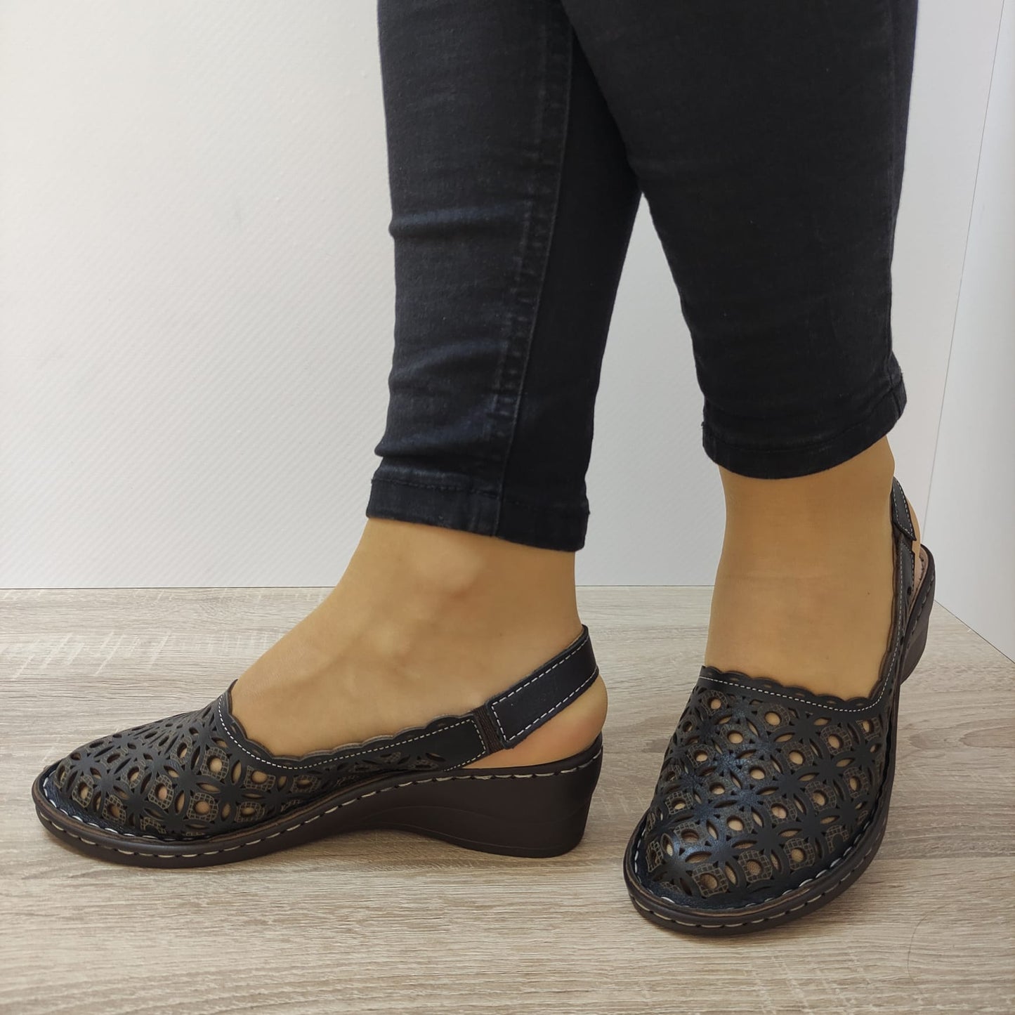 SANDALE CASUAL DAMA ANNA VIOTTI 5021-1 01 NEGRE