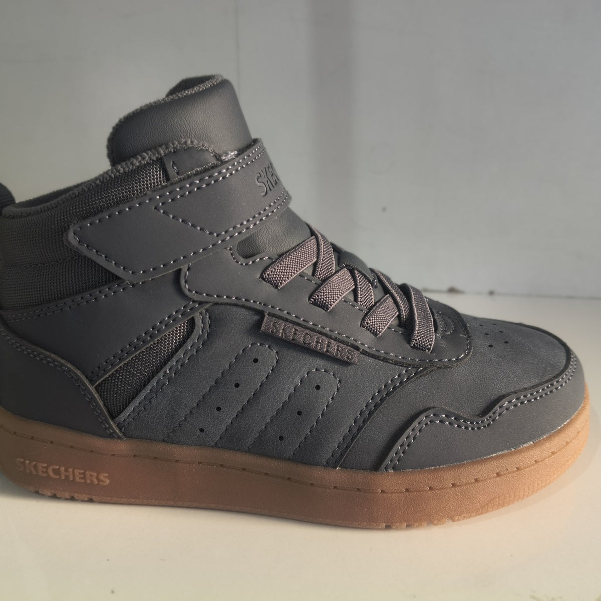 Ghete Sport Băieți Skechers Quick Street City Hi 418027L Gri Antracit - poza receptie