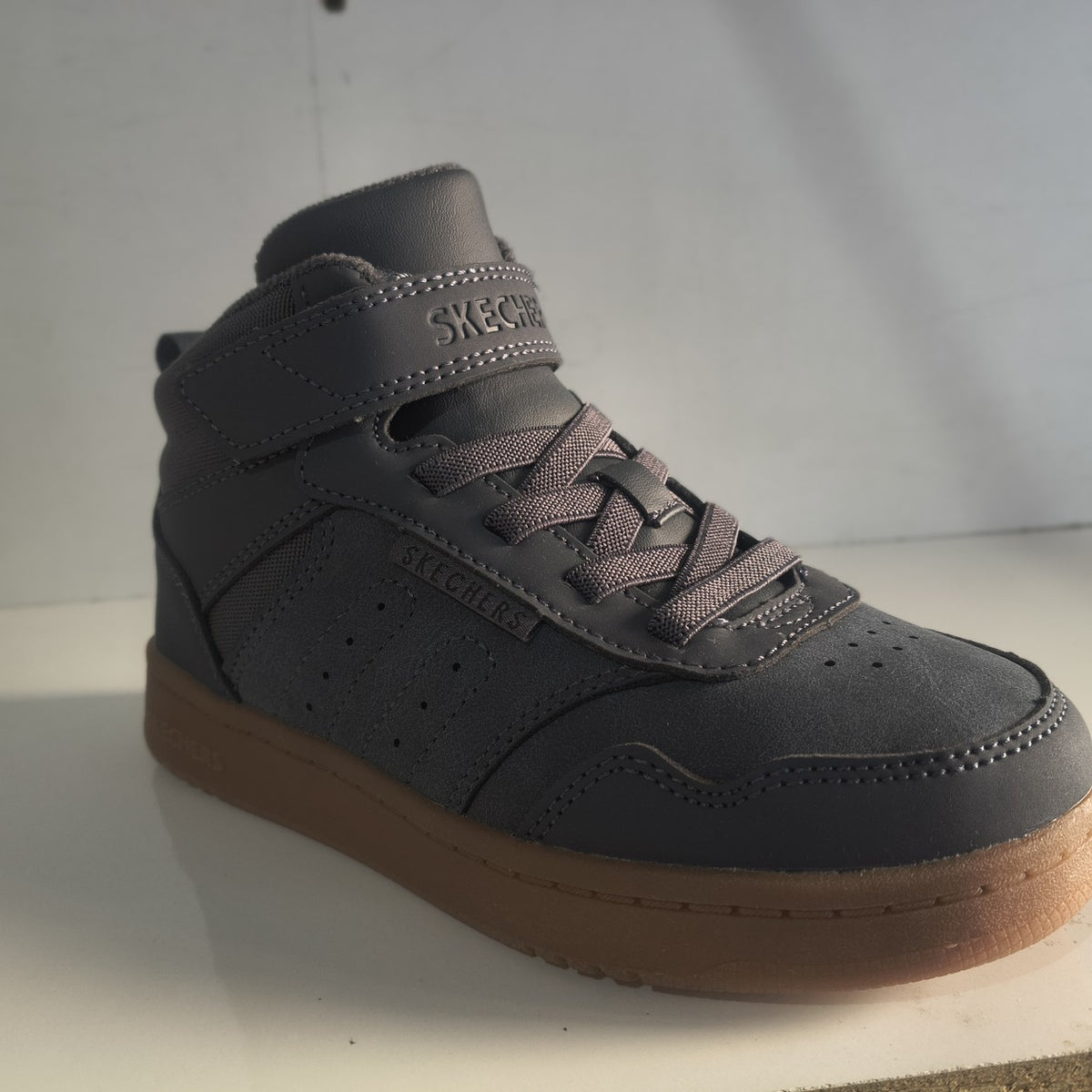 Ghete Sport Băieți Skechers Quick Street City Hi 418027L Gri Antracit - poza receptie