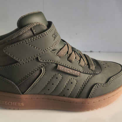 Ghete Sport Băieți Skechers Quick Street City Hi 418027L Verde Oliv - poza receptie