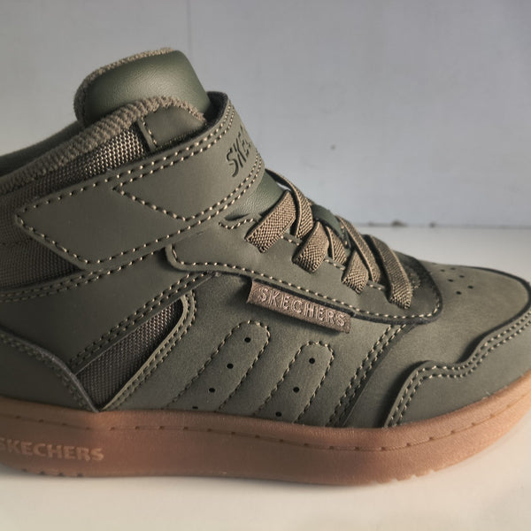 Ghete Sport Băieți Skechers Quick Street City Hi 418027L Verde Oliv - poza receptie