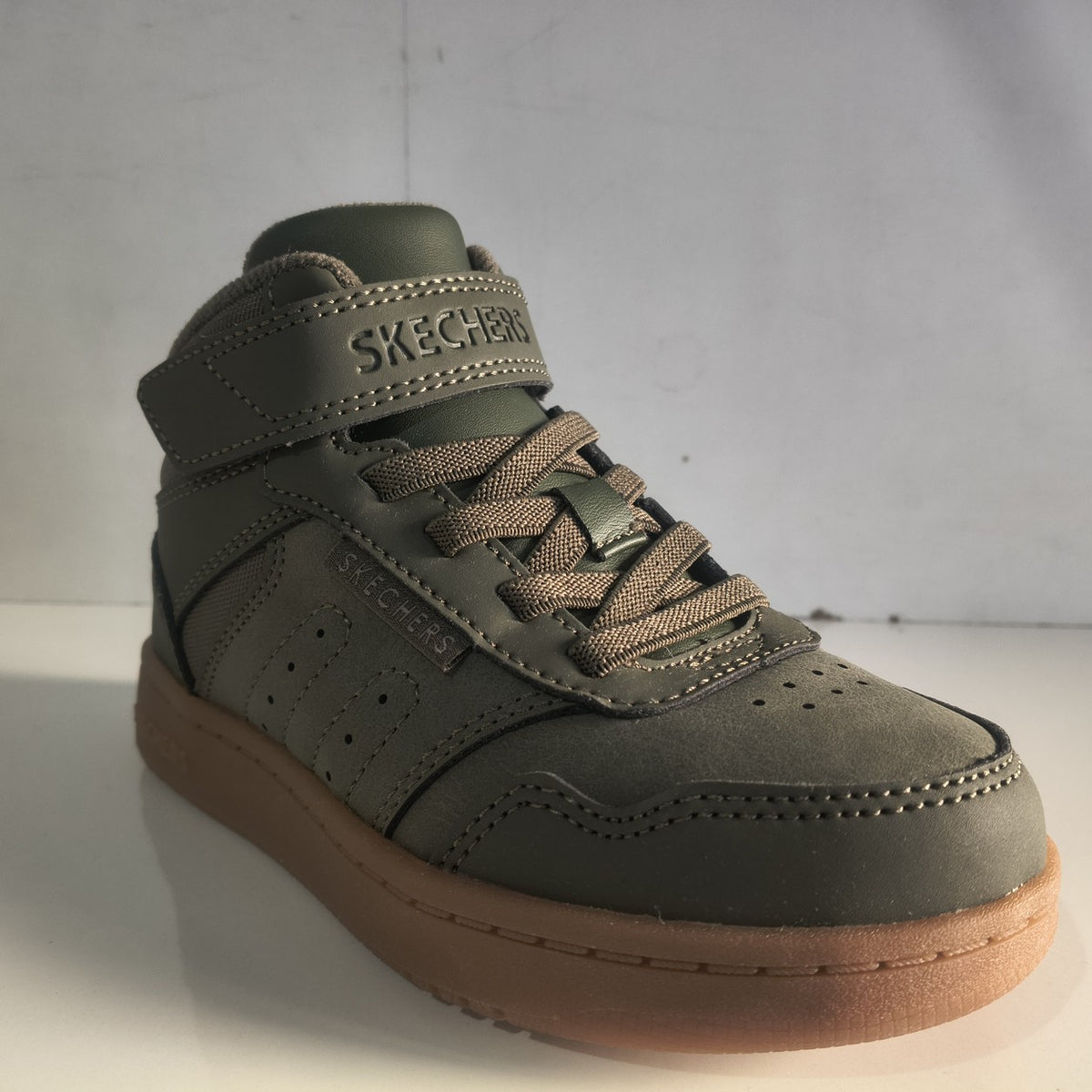 Ghete Sport Băieți Skechers Quick Street City Hi 418027L Verde Oliv - poza receptie