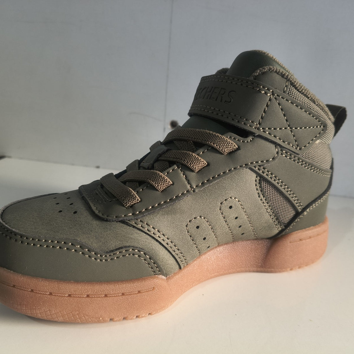 Ghete Sport Băieți Skechers Quick Street City Hi 418027L Verde Oliv - poza receptie