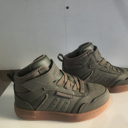 Ghete Sport Băieți Skechers Quick Street City Hi 418027L Verde Oliv - poza receptie