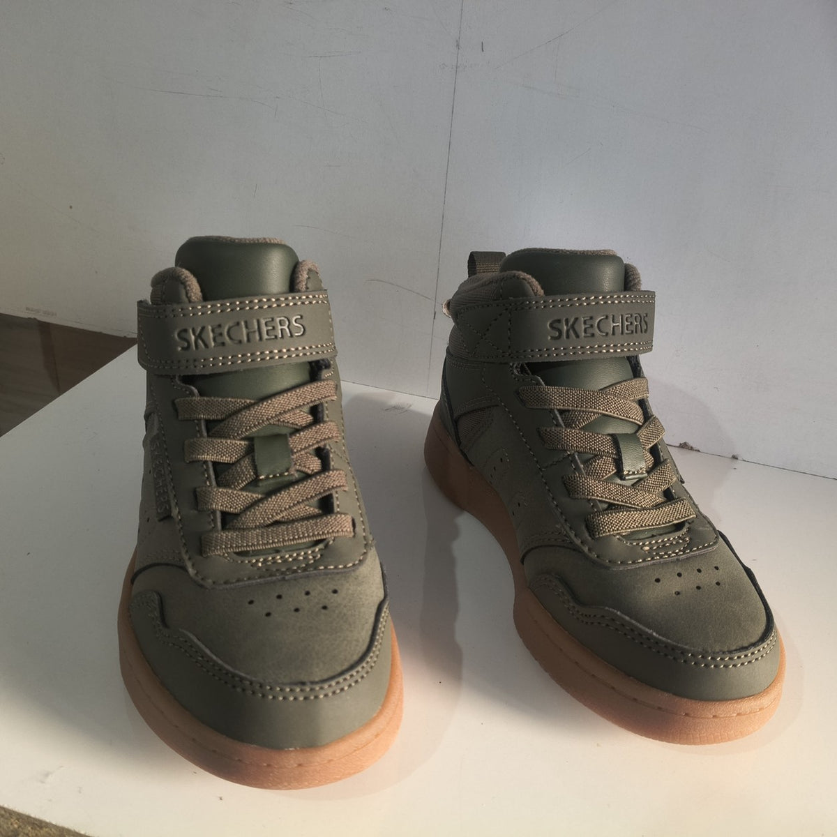 Ghete Sport Băieți Skechers Quick Street City Hi 418027L Verde Oliv - poza receptie