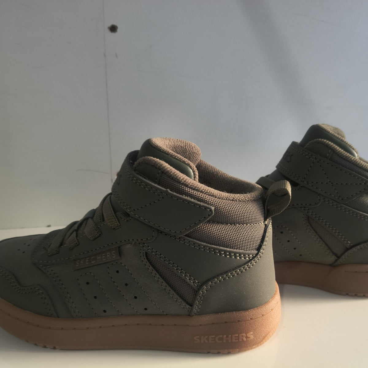 Ghete Sport Băieți Skechers Quick Street City Hi 418027L Verde Oliv - poza receptie