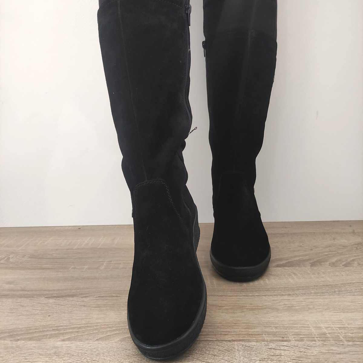 CIZME CASUAL DAMA RIEKER Y4470-00 NEGRE VELUR - imagine 5