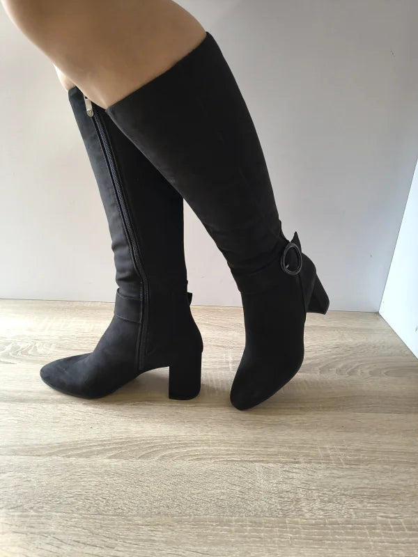 CIZME ELEGANTE DAMA MARCO TOZZI 25528-45 001 NEGRE VELUR