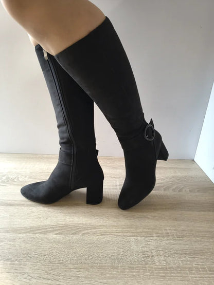 CIZME ELEGANTE DAMA MARCO TOZZI 25528-45 001 NEGRE VELUR