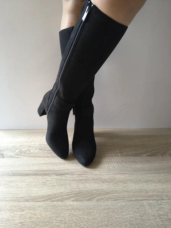 CIZME ELEGANTE DAMA MARCO TOZZI 25528-45 001 NEGRE VELUR