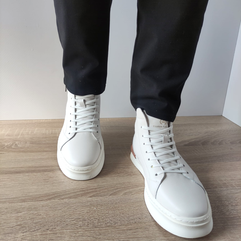 GHETE CASUAL BARBATI FRANCO GERARDO 2251 OFF WHITE - imagine 5