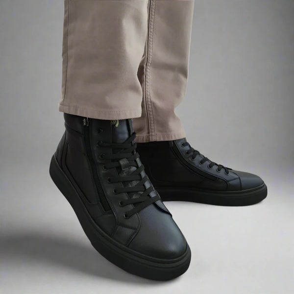 GHETE CASUAL BARBATI FRANCO GERARDO 5603 NEGRE - imagine 4
