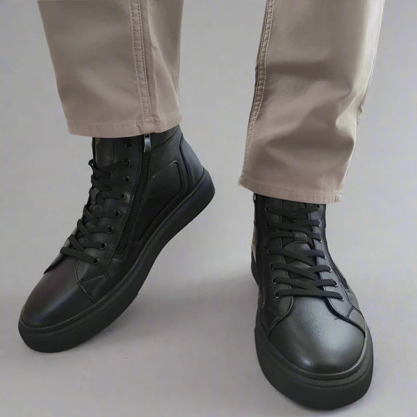 GHETE CASUAL BARBATI FRANCO GERARDO 5603 NEGRE - imagine 5