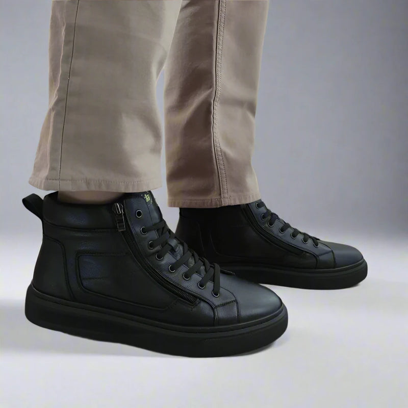 GHETE CASUAL BARBATI FRANCO GERARDO 5603 NEGRE - imagine 2