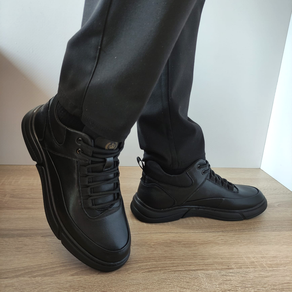 GHETE CASUAL BARBATI FRANCO GERARDO K0251 NEGRE - imagine 3