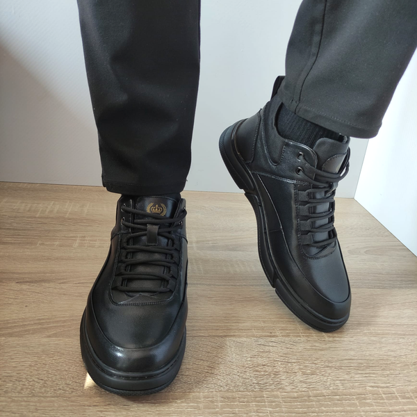 GHETE CASUAL BARBATI FRANCO GERARDO K0251 NEGRE - imagine 4