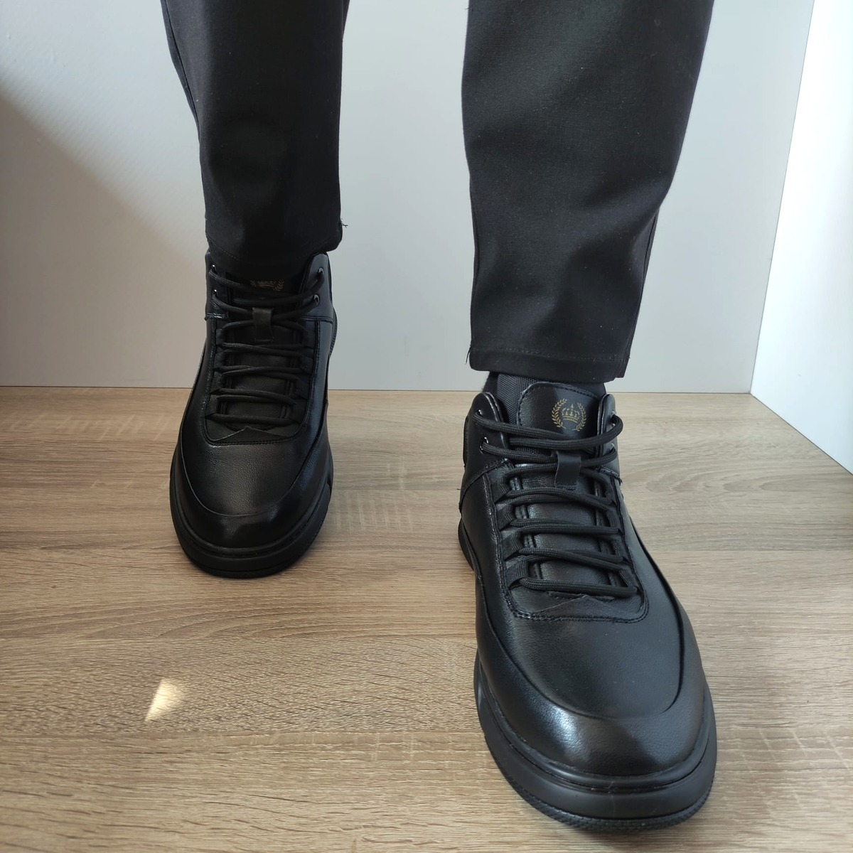 GHETE CASUAL BARBATI FRANCO GERARDO K0251 NEGRE - imagine 5