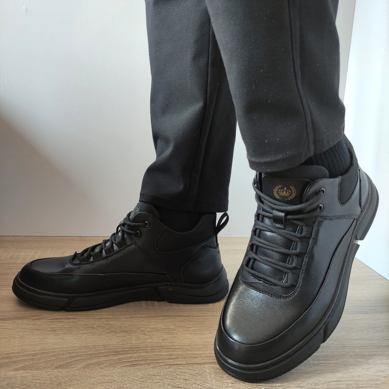 GHETE CASUAL BARBATI FRANCO GERARDO K0251 NEGRE - imagine 2