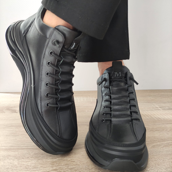 GHETE CASUAL BARBATI FRANCO GERARDO M668 NEGRE - imagine 2