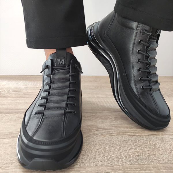 GHETE CASUAL BARBATI FRANCO GERARDO M668 NEGRE - imagine 4