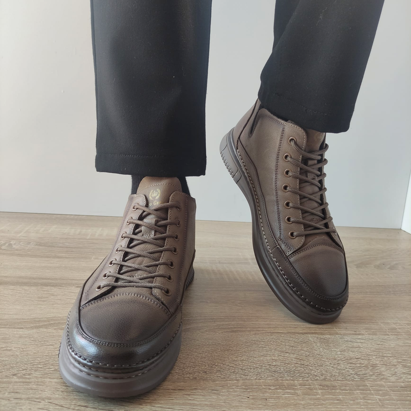 GHETE CASUAL BARBATI FRANCO GERARDO M999336 GREJ - imagine 4