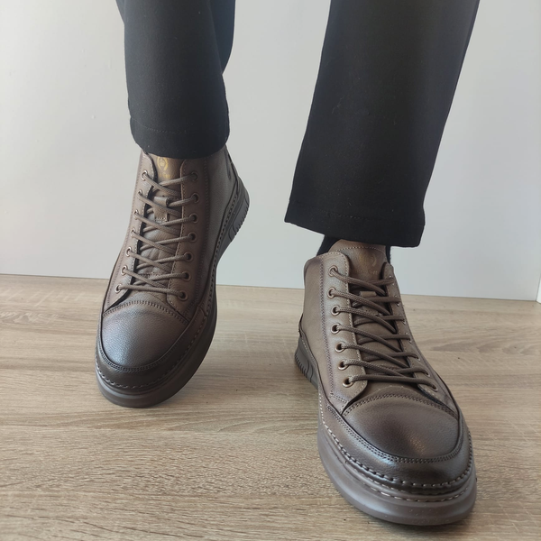 GHETE CASUAL BARBATI FRANCO GERARDO M999336 GREJ - imagine 5