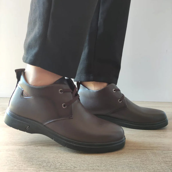 GHETE CASUAL BARBATI MELS 1M2570 MARO COFFEE - imagine 2
