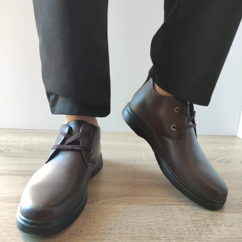 GHETE CASUAL BARBATI MELS 1M2570 MARO COFFEE - imagine 3
