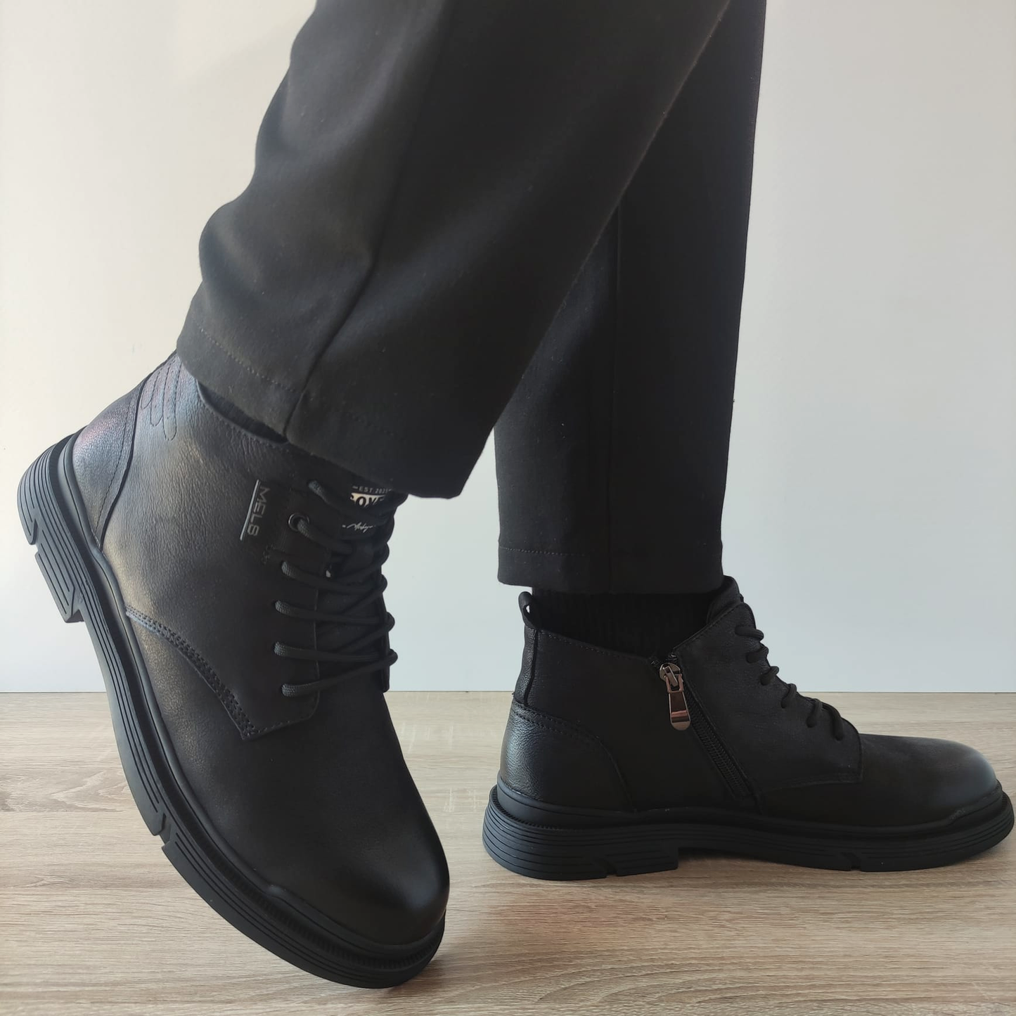 GHETE CASUAL BARBATI MELS 806002 NEGRE