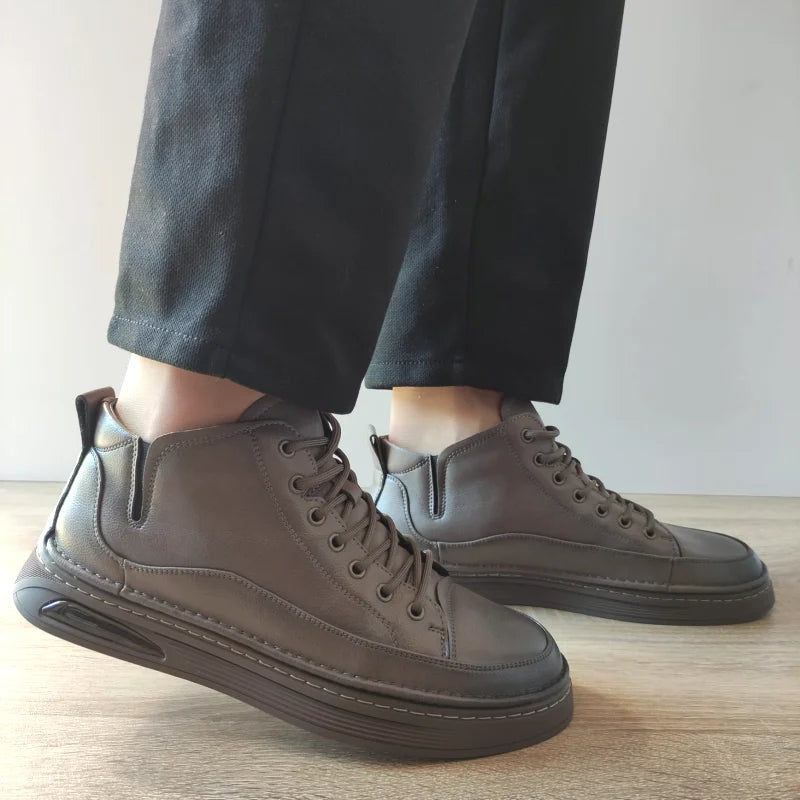 GHETE CASUAL BARBATI MELS 82339 GREJ - imagine 2