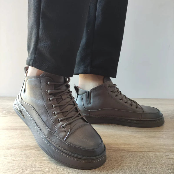 GHETE CASUAL BARBATI MELS 82339 GREJ - imagine 3