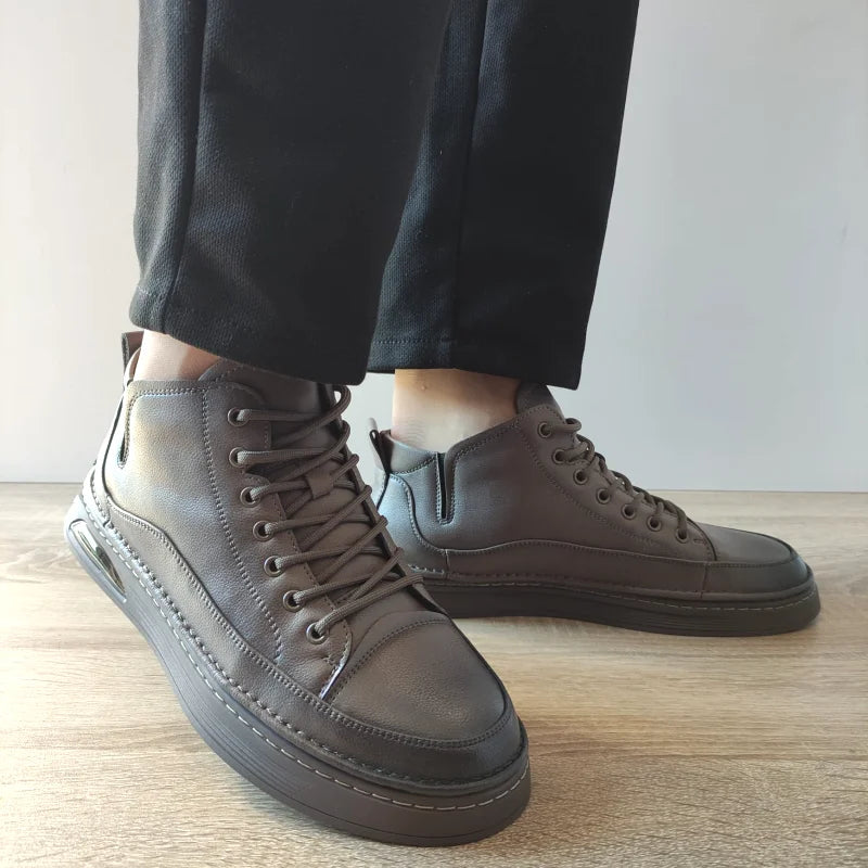 GHETE CASUAL BARBATI MELS 82339 GREJ - imagine 3