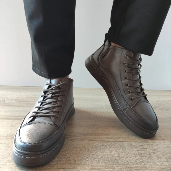 GHETE CASUAL BARBATI MELS 82339 GREJ - imagine 5