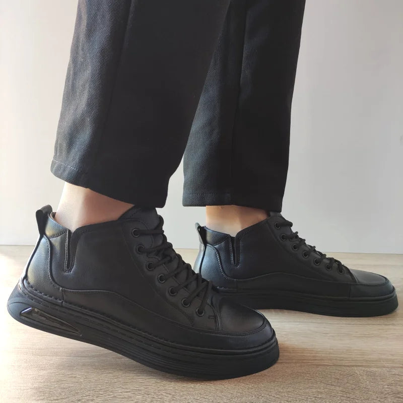GHETE CASUAL BARBATI MELS 82339 NEGRE - imagine 2