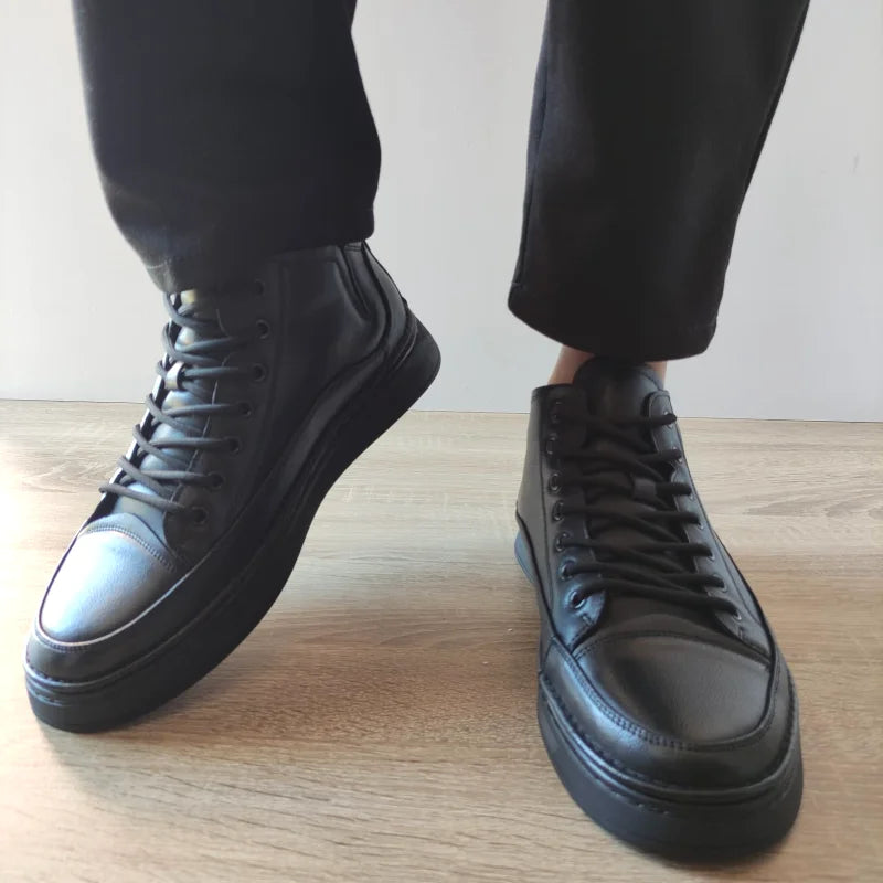 GHETE CASUAL BARBATI MELS 82339 NEGRE - imagine 4